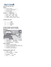 English Worksheet: practise test unit 3- 4