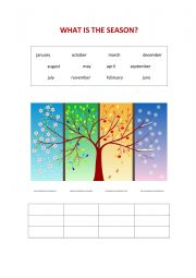 English Worksheet: What is the season?