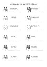 English Worksheet: Colors