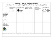 English Worksheet: Stig of the Dump_Book and TV series comparison