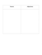 English Worksheet: Adjectives Nouns Sort