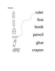 English Worksheet: School Supplies