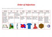 English Worksheet: order of adjective