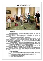 English Worksheet: The Housekeeping