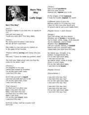 English Worksheet: Lady Gaga
