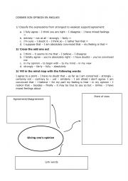 English worksheet: giving one�s opinion