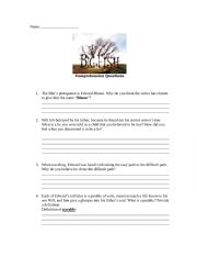 English Worksheet: Big Fish Questions (Movie)