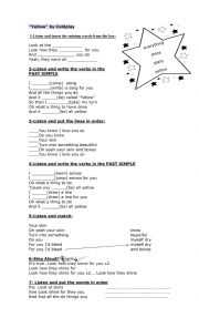 English Worksheet: Yellow Exercise