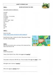 English Worksheet: SAINT PATRICK�S DAY