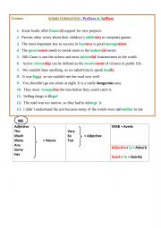English Worksheet: prefixes and suffixes