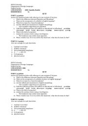 English Worksheet: QUIZ LINGUISTICS 2021