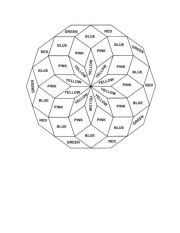 English Worksheet: mandala colours
