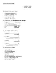 English Worksheet: VERB TO BE