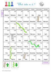 English Worksheet: what date is it ? 