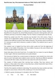 English Worksheet: Oxford and Cambridge