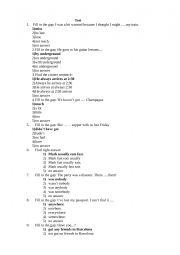 English Worksheet: Test 5 grade