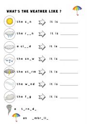 weather vocabulary