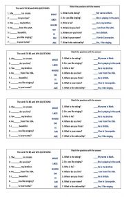 English Worksheet: Wh-QUESTIONS