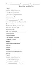 English Worksheet: Something Just Like This