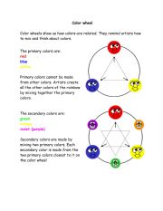 English Worksheet: colours