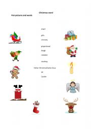 English Worksheet: Christmas Words
