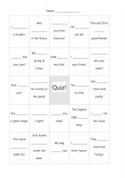 be verb worksheet
