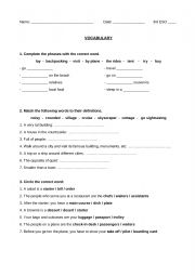 English Worksheet: Exam 3rd ESO