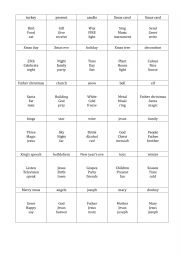 English Worksheet: CHRISTMAS TABOO