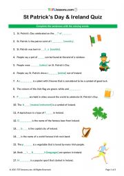 St Patricks Day Quiz 