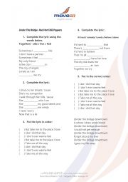 English Worksheet: Under the bridge
