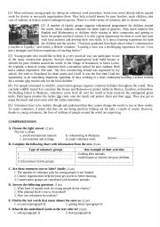 English Worksheet: voluntary work