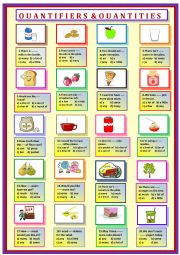 English Worksheet: QUANTITIES & QUANTIFIERS