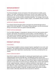 English Worksheet: Hotel Staff (Management and Front Desk) reading activity