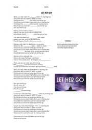 English Worksheet: Let her go fill in the gaps