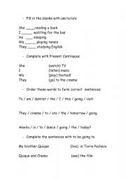 English Worksheet: Practice Verb To Be
