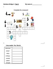 English Worksheet: Test 3