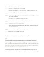 English Worksheet: Temperature and Heat