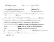 English Worksheet: Modal verbs