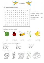 English Worksheet: Its spring