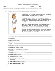 English Worksheet: READING COMPREHENSION ROUTINES