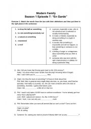 English Worksheet: Modern Family Season 1 Episode 7