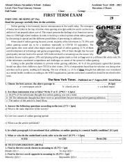 English Worksheet: Our Findings Show Test/Exam