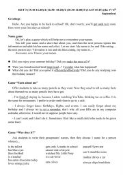 English Worksheet: KET First Lesson