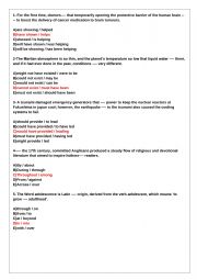 English Worksheet: Grammar revision