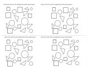 English Worksheet: Colour the shapes 