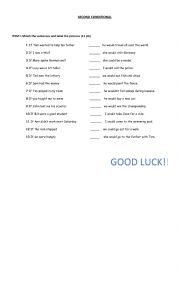 English Worksheet: Second conditional