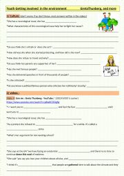 English Worksheet: Environment - Complete lesson - Greta Thunberg and young activists