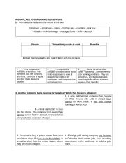 English Worksheet: Workplace and Conditions