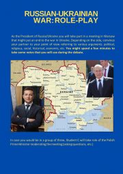 English Worksheet: RUSSIAN-UKRAINIAN WAR: ROLE-PLAY