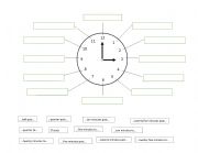 English Worksheet: clock